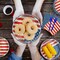 100 Pcs American Flag Party Supplies Set, Serves 25 – Disposable Patriotic Paper Plates, Napkins, and Forks, USA Flag-Themed Tableware for 4th of July, Memorial Day, Veterans Day, Independence Day BBQ